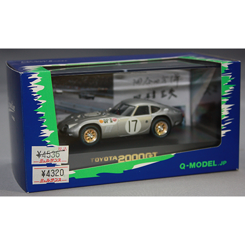 Q-MODEL 1/43 TOYOTA 2000GT 1966 日本GP SILVER#17 田村三夫