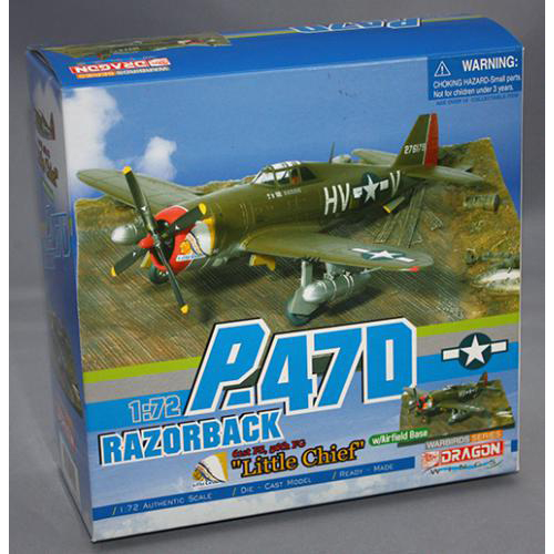ドラゴン 1/72 P-47D レザーバック 61st FS. 56th FG 「リトルチーフ」 w/ジオラマベース