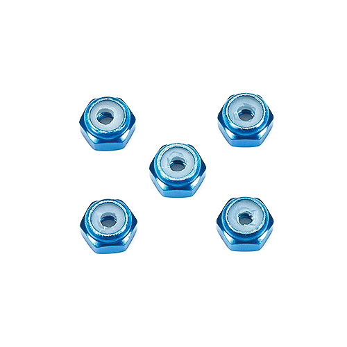 タミヤ 2mmアルミロックナット(ブルー5個)