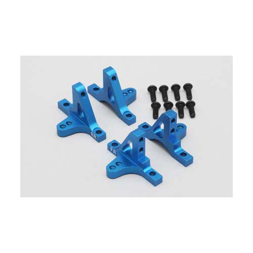 ヨコモ DRB用ワイドタイプF/Rバルクヘッドキャップ(ブルー)