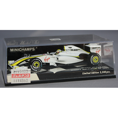 ミニチャンプス 1/43 Brawin GP BGP001 J.Button Winner Malaysian GP 2009