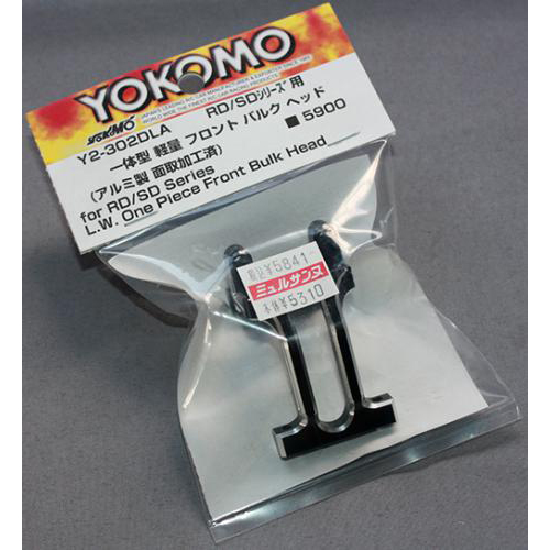 ヨコモ Y2-302DLA YD-2用 アルミ製 一体型 軽量バルクヘッド (ブラック)