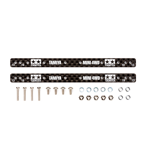 タミヤ グレードアップパーツシリーズ No.497  HG 13・19mmローラー用 カーボンマルチ補強プレート(1.5mm)