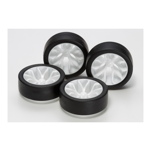 タミヤ グレードアップパーツ No.483  ローハイトタイヤ&ホイールセット(Yスポーク)