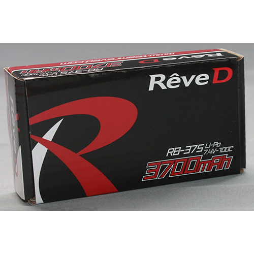 Rêve D RB-37SB 7.4V/3700mAh ショートサイズ Li-Po バッテリー