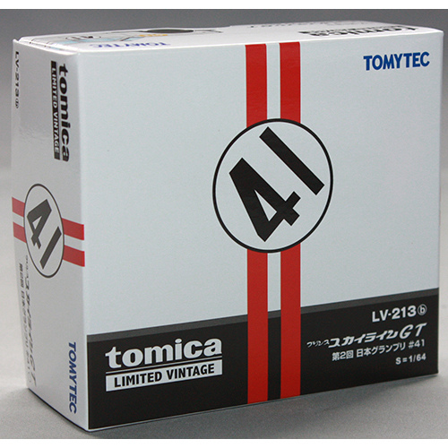 トミーテック 1/64 LV-213b プリンス スカイラインGT 第2回 日本グランプリ #41 (白)