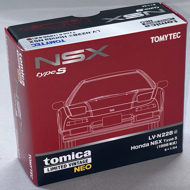 トミーテック 1/64 LV-N228d ホンダ NSX TypeS（モンツァレッド）98年式