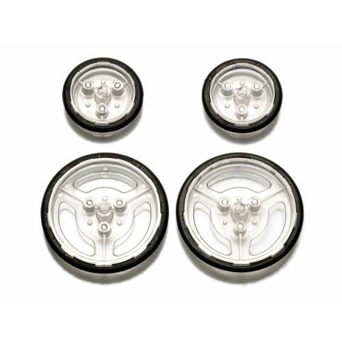 タミヤ  スリムタイヤセット(36・55mm径 クリヤーホイール仕様)