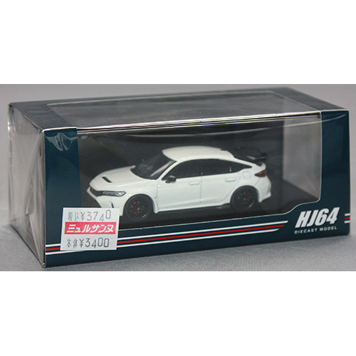 ホビージャパン 1/64 ホンダ CIVIC TYPE R (FL5) RACING BLACK Package 2025 チャンピオンシップホワイト