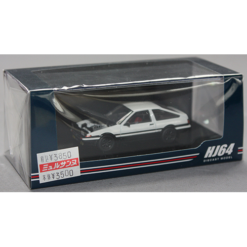 ホビージャパン 1/64 トヨタ スプリンター トレノ GT APEX (AE86) JDM Style カーボンボンネット ホワイト/ブラック