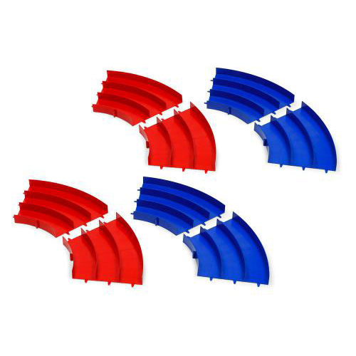 タミヤ ミニ四駆 ジャパンカップ ジュニアサーキット カーブ (青/赤) 各4枚セット