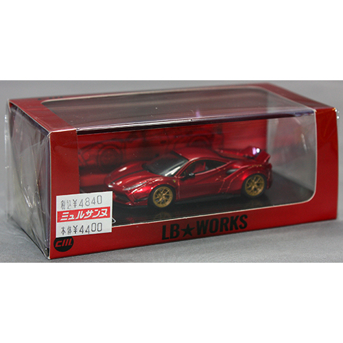 CMモデル 1/64 LB-WORKS 488 Widebody レッドメタリック