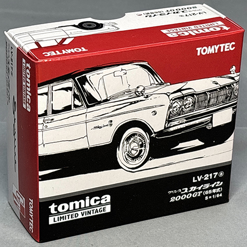 トミーテック 1/64 TLV-217a プリンス スカイライン 2000GT (白/赤) 65年式
