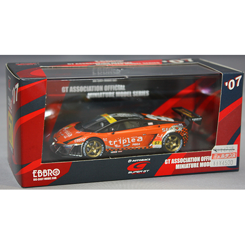 EBBRO 1/43 triple Gallardo RG-3 Super GT07