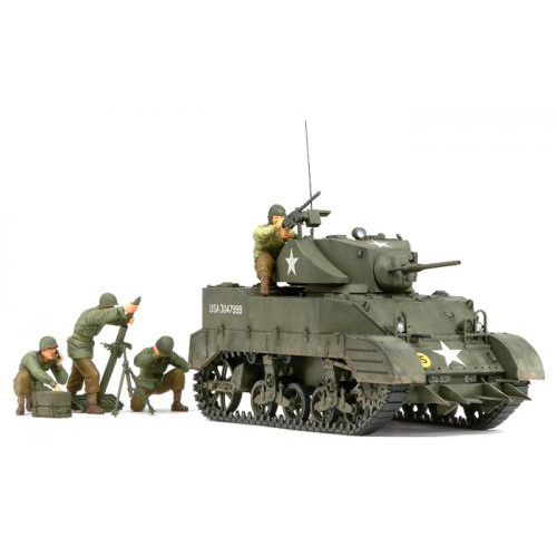 タミヤ 1/35 アメリカ軽戦車M5A1ヘッジホッグ追撃作戦セット(人形4体付き)