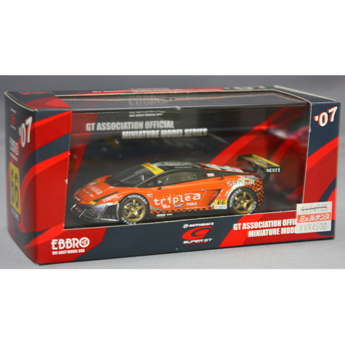 EBBRO 1/43 triple Gallardo RG-3 Super GT07