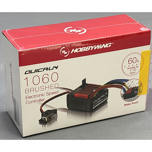 ホビーウィング HOBBYWING QuicRUN-WP-1060-Brushed BEC内蔵3A/6V Tプラグ仕様 【1/10用】